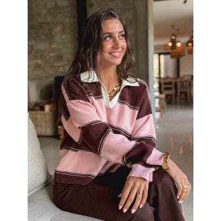 Pull Ligné Frida - Rose