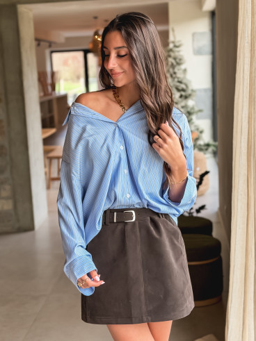 Chemise lignée Carima - Bleu