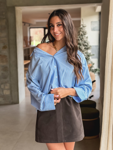 Chemise lignée Carima - Bleu