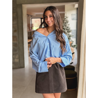 Chemise lignée Carima - Bleu