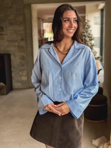 Chemise lignée Carima - Bleu Chemise lignée Carima - Bleu