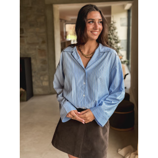 Chemise lignée Carima - Bleu