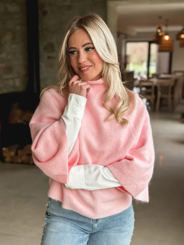 Pull Serife - Rose