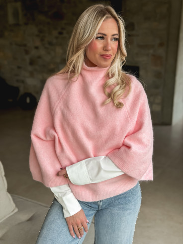 Pull Serife - Rose Pull Serife - Rose