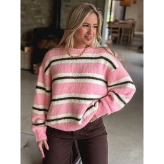 Pull Catalinna - Rose/Ecru