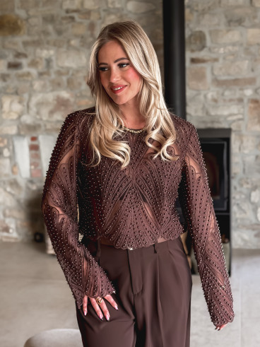 Blouse Loredanna - Chocolat Blouse Loredanna - Chocolat