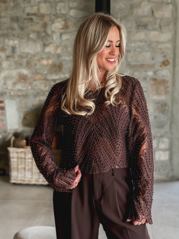 Blouse Loredanna - Chocolat Blouse Loredanna - Chocolat