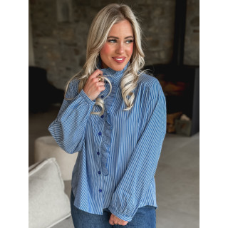 Chemise lignée Francesca - Bleu