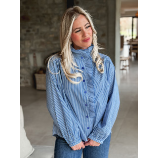 Chemise lignée Francesca - Bleu