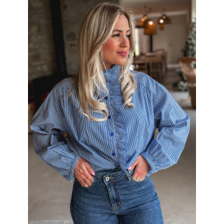 Chemise lignée Francesca - Bleu