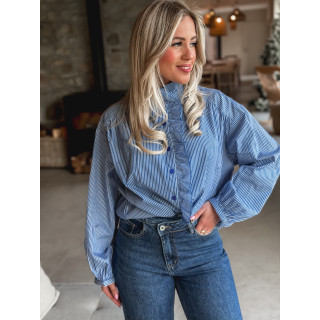 Chemise lignée Francesca - Bleu