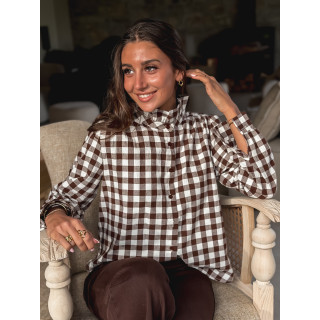 Chemise à carreaux Gloriane - Chocolat