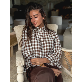Chemise à carreaux Gloriane - Chocolat