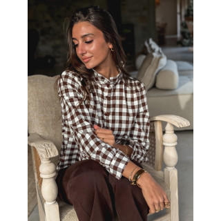 Chemise à carreaux Gloriane - Chocolat