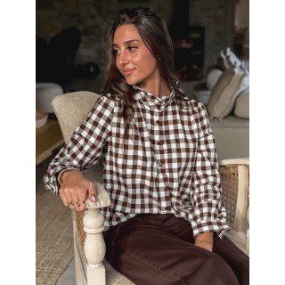 Chemise à carreaux Gloriane - Chocolat
