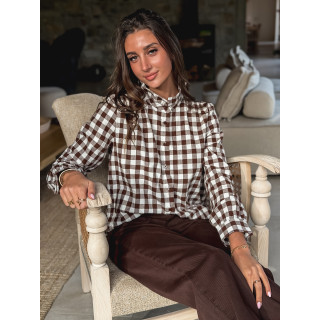 Chemise à carreaux Gloriane - Chocolat