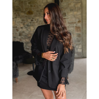Blouse en dentelle Denitsa - Noir