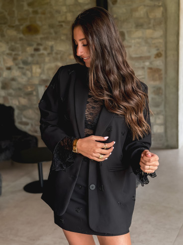 Blouse en dentelle Denitsa - Noir