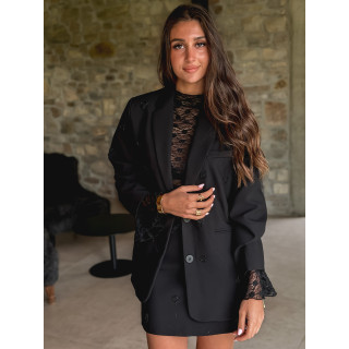 Blouse en dentelle Denitsa - Noir