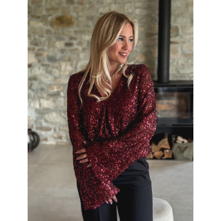 Body à sequins Karoline - Bordeaux