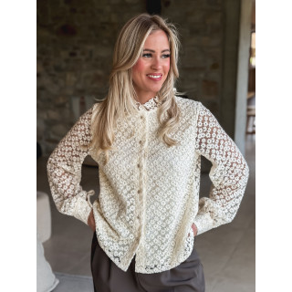 Chemisier à fleurs Nesrine - Crème