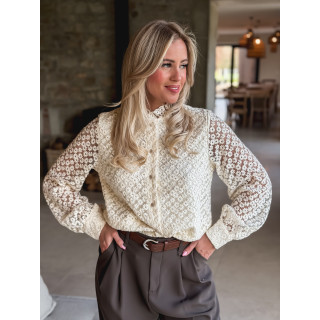 Chemisier à fleurs Nesrine - Crème
