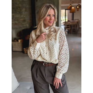 Chemisier à fleurs Nesrine - Crème