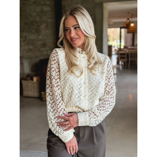 Chemisier à fleurs Nesrine - Crème