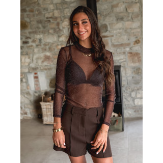 Body pailleté Jada - Chocolat