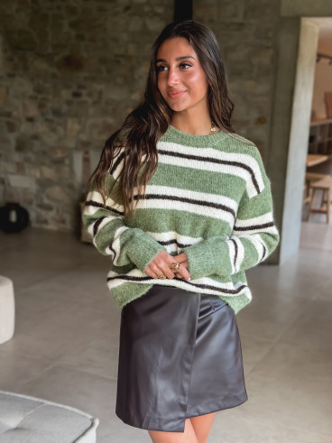 Pull Catalinna - Kaki/Ecru