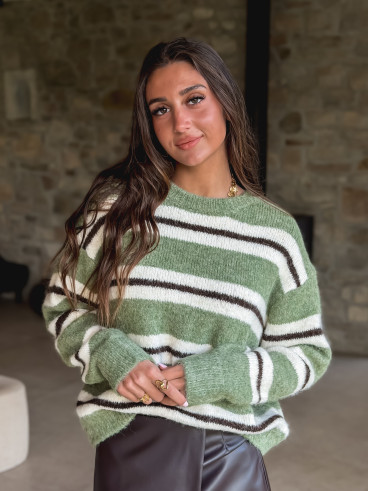 Pull Catalinna - Kaki/Ecru