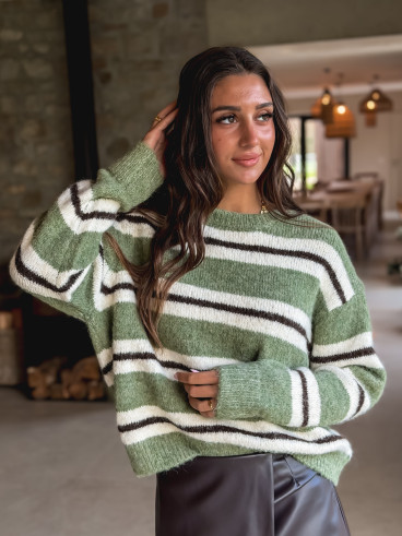 Pull Catalinna - Kaki/Ecru