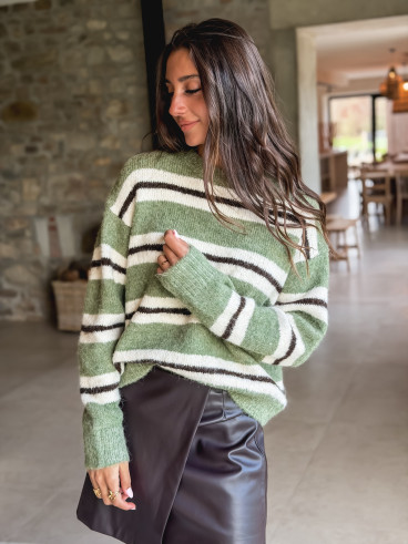 Pull Catalinna - Kaki/Ecru