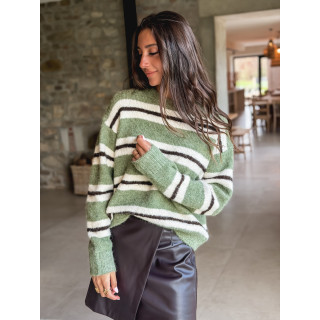 Pull Catalinna - Kaki/Ecru