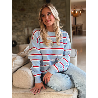 Pull Ligné Zinia - Bleu