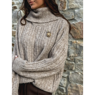 Broche Clivia - Chocolat