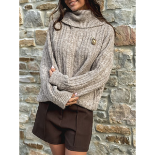 Broche Clivia - Chocolat