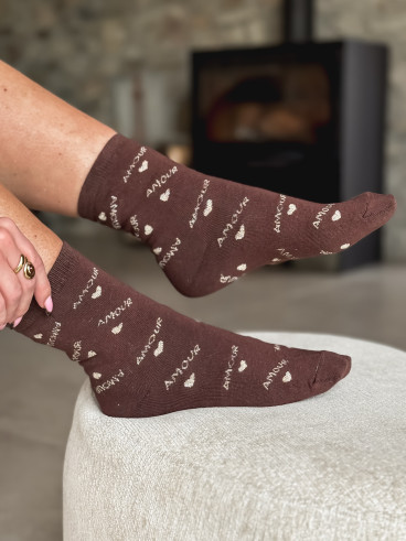 Chaussettes Maliana - Chocolat