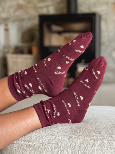 Chaussettes Maliana - Bordeaux