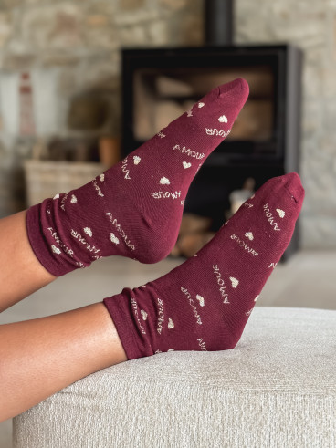 Chaussettes Maliana - Bordeaux