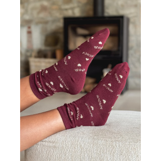 Chaussettes Maliana - Bordeaux