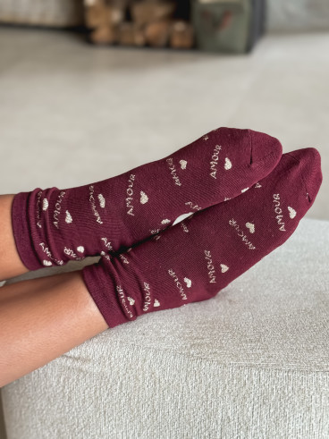 Chaussettes Maliana - Bordeaux Chaussettes Maliana - Bordeaux