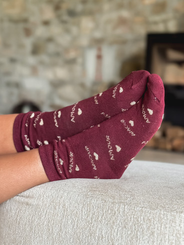 Chaussettes Maliana - Bordeaux Chaussettes Maliana - Bordeaux