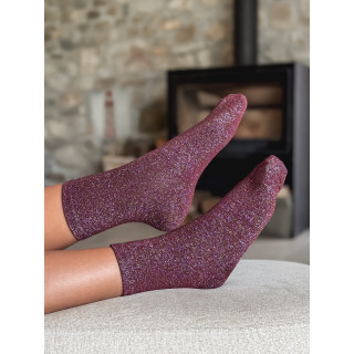 Chaussettes pailletées Limane - Bordeaux