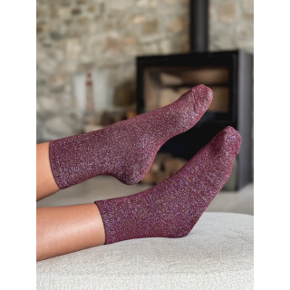 Chaussettes pailletées Limane - Bordeaux