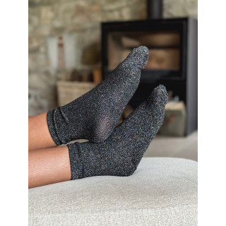Chaussettes pailletées Limane - Noir