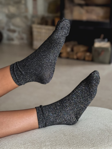 Chaussettes pailletées Limane - Noir Chaussettes pailletées Limane - Noir