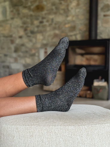 Chaussettes pailletées Limane - Noir Chaussettes pailletées Limane - Noir
