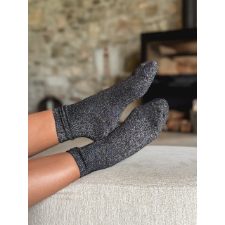 Chaussettes pailletées Adelyna - Noir