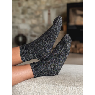 Chaussettes pailletées Adelyna - Noir